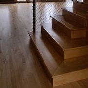 maple wood floor stairs